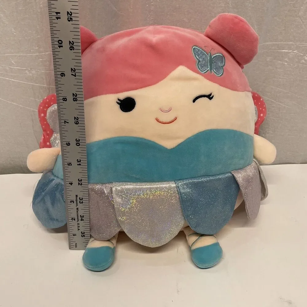 Squishmallows Wendy the Frog Fairy Plush Toy 14 Inch Pink Blue Glitter - Picture 3 of 5